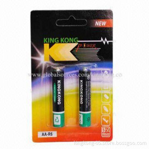 AA Carbon Zinc Batteries with 1.5V Voltage, CE, RoHS and REACH Marks